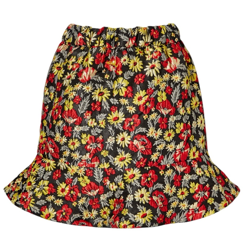 BNWT Ganni 3D Floral Jacquard Skirt